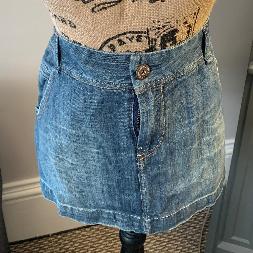 American Eagle Size 12 Denim Jean Mini Skirt